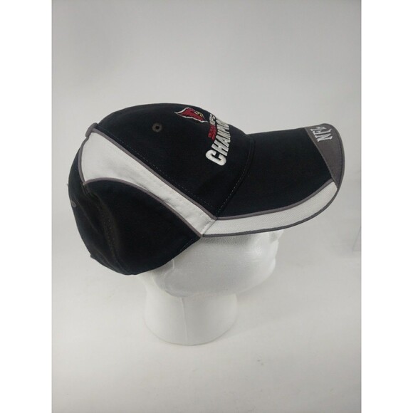 Arizona Cardinals NFC Champions 2008 Hat Adjustible Strap AZ Cards Black White - Picture 12 of 16